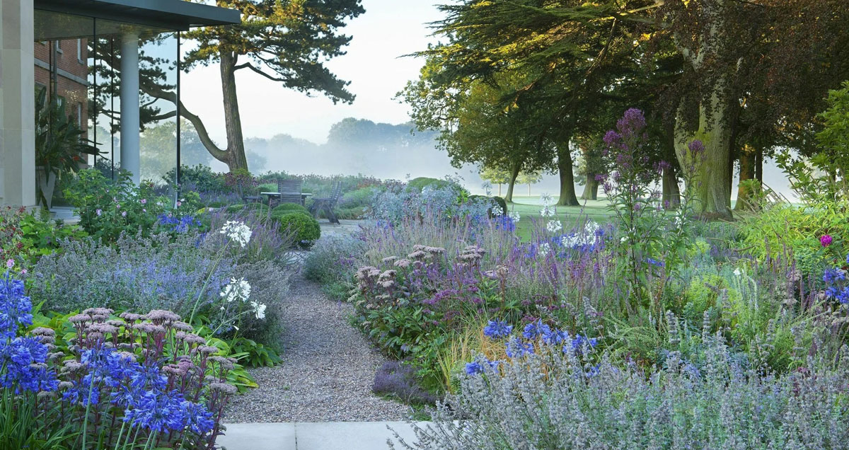 ХОЛОДНЫЕ ТОНА В САДУ